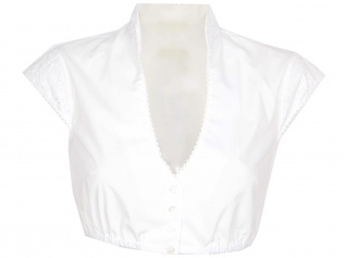 Emilia Deiser Dirndlbluse Nelly D2424021F Weiss Flügelarm