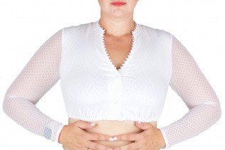 Hammerschmid Dirndlbluse Bianka 222 2932 Weiss Langarm