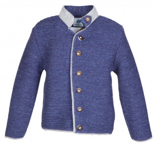 Isar Trachten Kinderstrickjacke 47087 Jeansblau