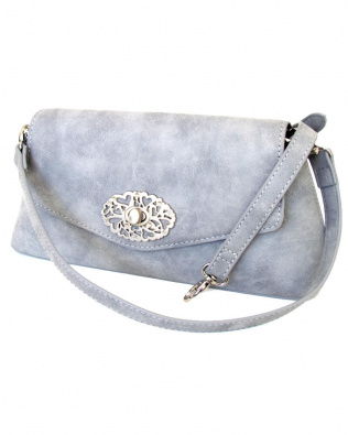 Lady Edelweiss Umhängetasche 17200 Clutch Grau Velouroptik