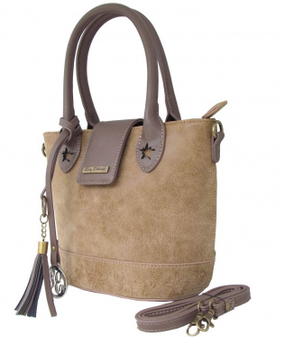 18010 Lady Edelweiss Tasche antik braun Edelweiss Prägung