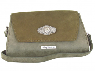 Lady Edelweiss Umhängetasche und Clutch 17501 oliv