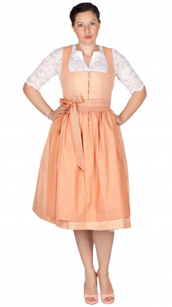 Trachtenhimmel Dirndl Dagi 17204 Lachs 70er midi