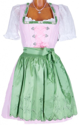 4559 Country Line 50er mini Dirndl Gr 42 rosa grün