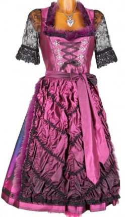 5816 Krüger Manufaktur Dirndl schwarz pink