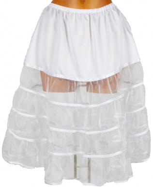 1833 Mini Unterrock für Dirndl 50cm weiss Gr  L