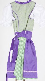 2066 Bergweiss Kinderdirndl mit Bluse lila grün