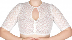 Country Line Dirndlbluse 21368 Creme Spitze