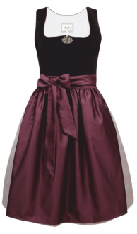 Fuchs Trachtenmode Samtdirndl 17290 Lila Mauve 65cm