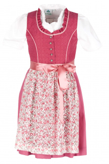 Isar Trachten Kinderdirndl 63184 Pink Spitzenschürze