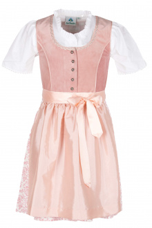 Isar Trachten Kinderdirndl 63194 Rose Samtoberteil