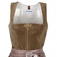 Trachtenhimmel Dirndl Samt Danika 17253 Schlamm Nude 70er midi