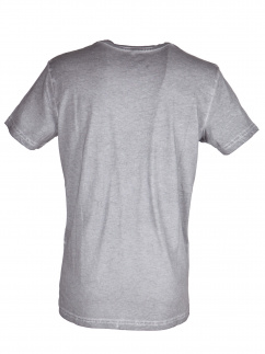 Fuchs Herren T-Shirt 142 Hirschkopfmotiv grau