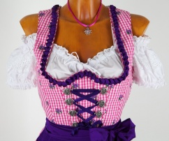 4397 Freches Country Line 50er mini Dirndl Gr 40 pink lila