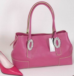 5092 Damentasche pink Strass
