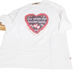 Girardelli T-Shirt weiß mit Lebkuchenherz-Motiv Liebster Schatz